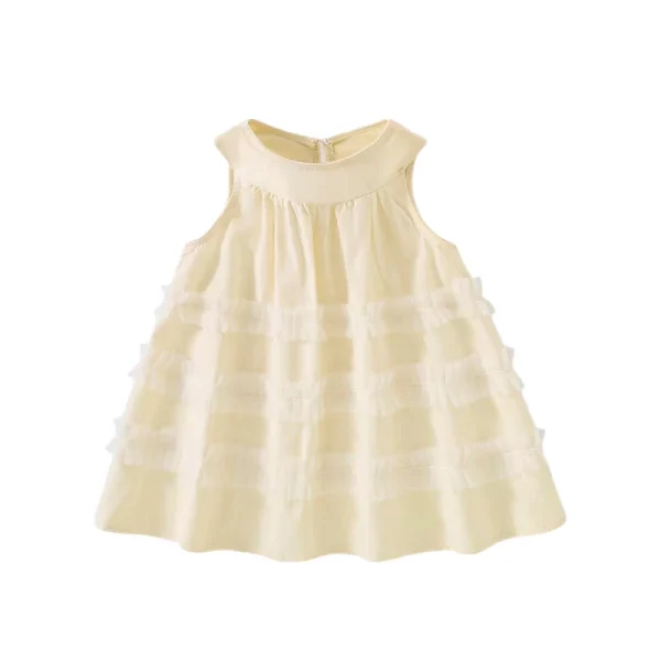 فستان بناتي بدون اكمام انيق