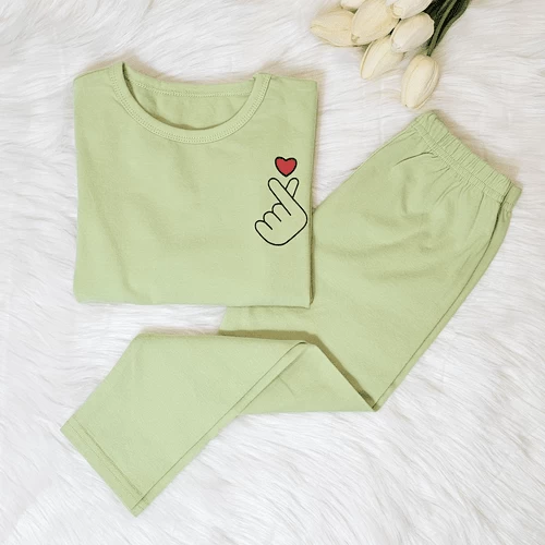 بيجاما بنات جميله بلون موحد