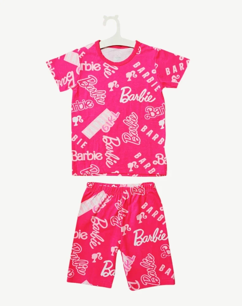 طقم بناتي باربي وردي