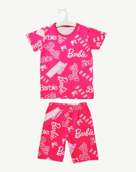 طقم بناتي باربي وردي