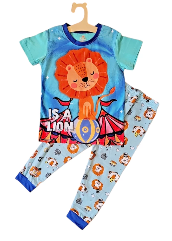 بيجامة اطفال برسمة اسد