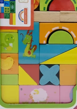 لعبه تعليميه من مجموعه مكعبات ابداعيه