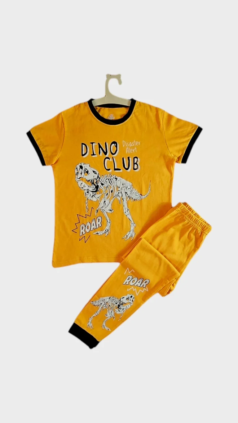 بيجاما  اطفال ديناصور قطني