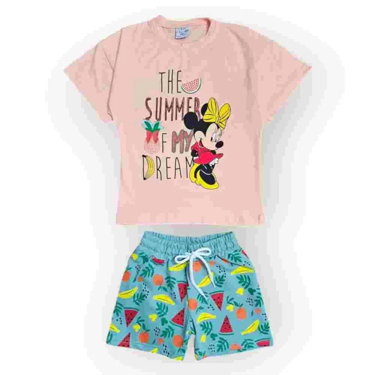 بجامه صيفيه برسوم ميني ماوس وفواكه
