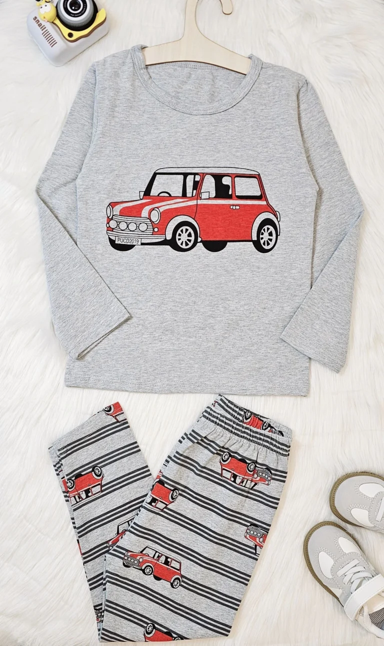 بيجاما للاولاد برسمه سياره