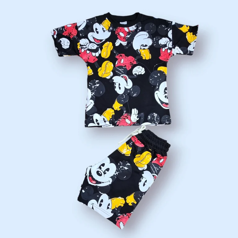 طقم  ولادي أنيق برسوم ميكي ماوس ملون