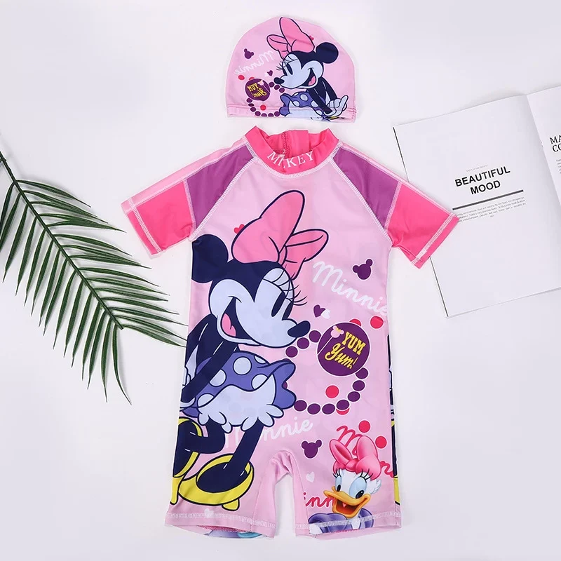 طقم سباحة بناتي برسوم ميني ماوس