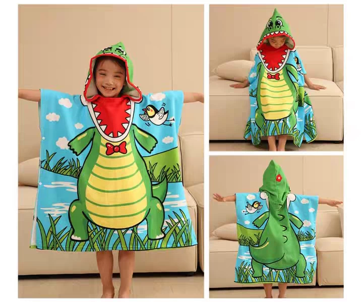 منشفه اطفال على شكل تمساح حجم كبير