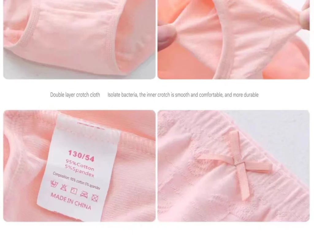 طقم ملابس داخليه قطنيه للبنات 3حبات