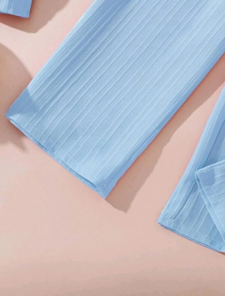 طقم مريح للبنات سماوي