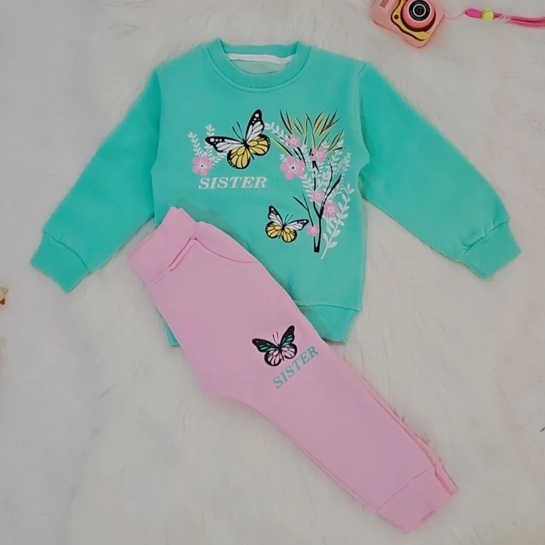 طقم شتوي دافئ  للبنات الانيقات