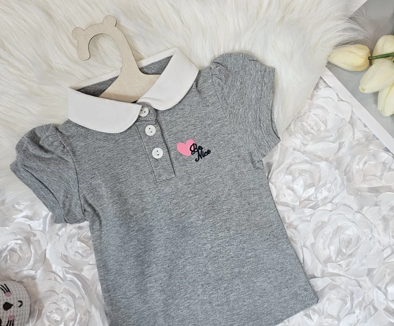 تيشرت بناتي رمادي