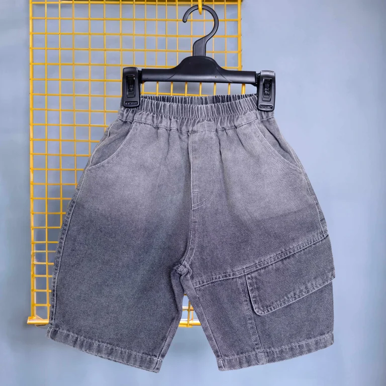 شورت رمادي للاولاد من الجينز