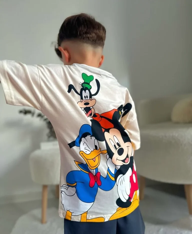 طقم ولادي قطعتين قطن 100%