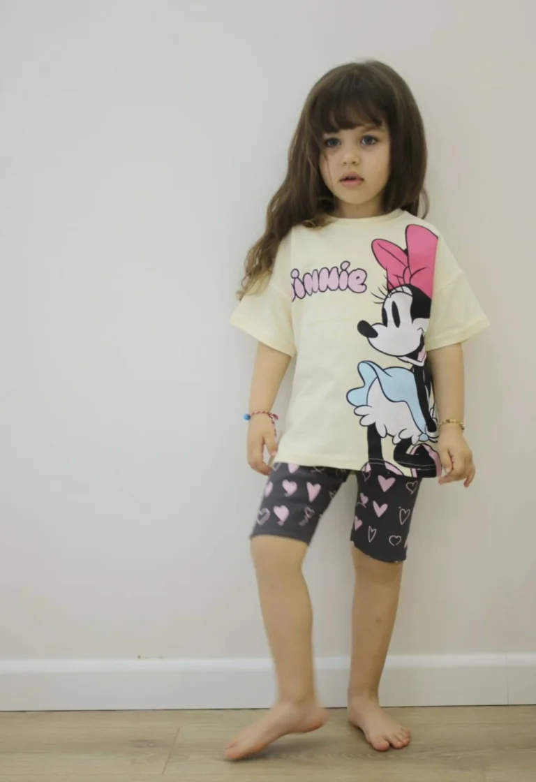 طقم بناتي صيفي باكمام قصيره