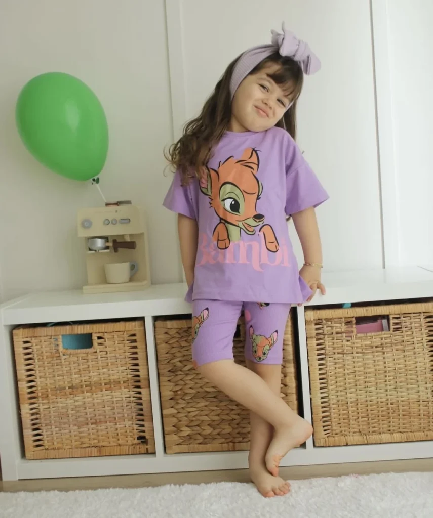 طقم موف للبنات من قطعتين