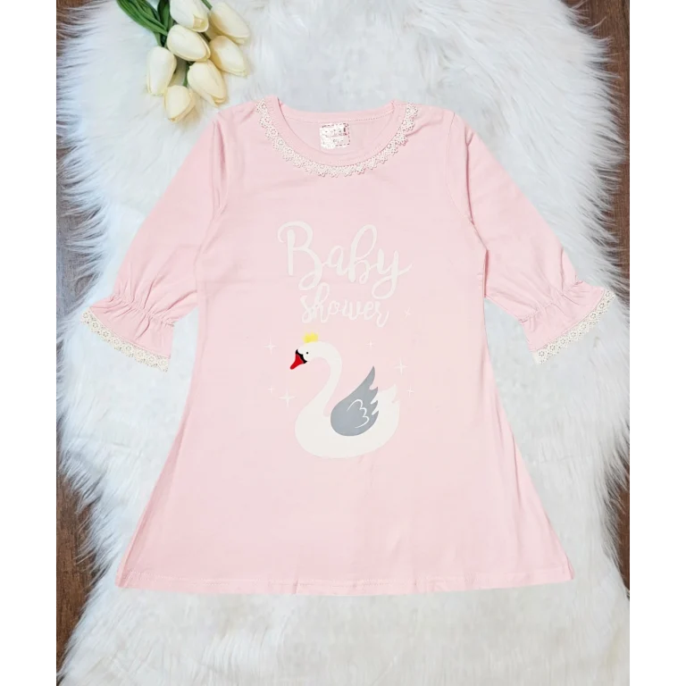 فستان بنات انيق مزين بالدانتيل