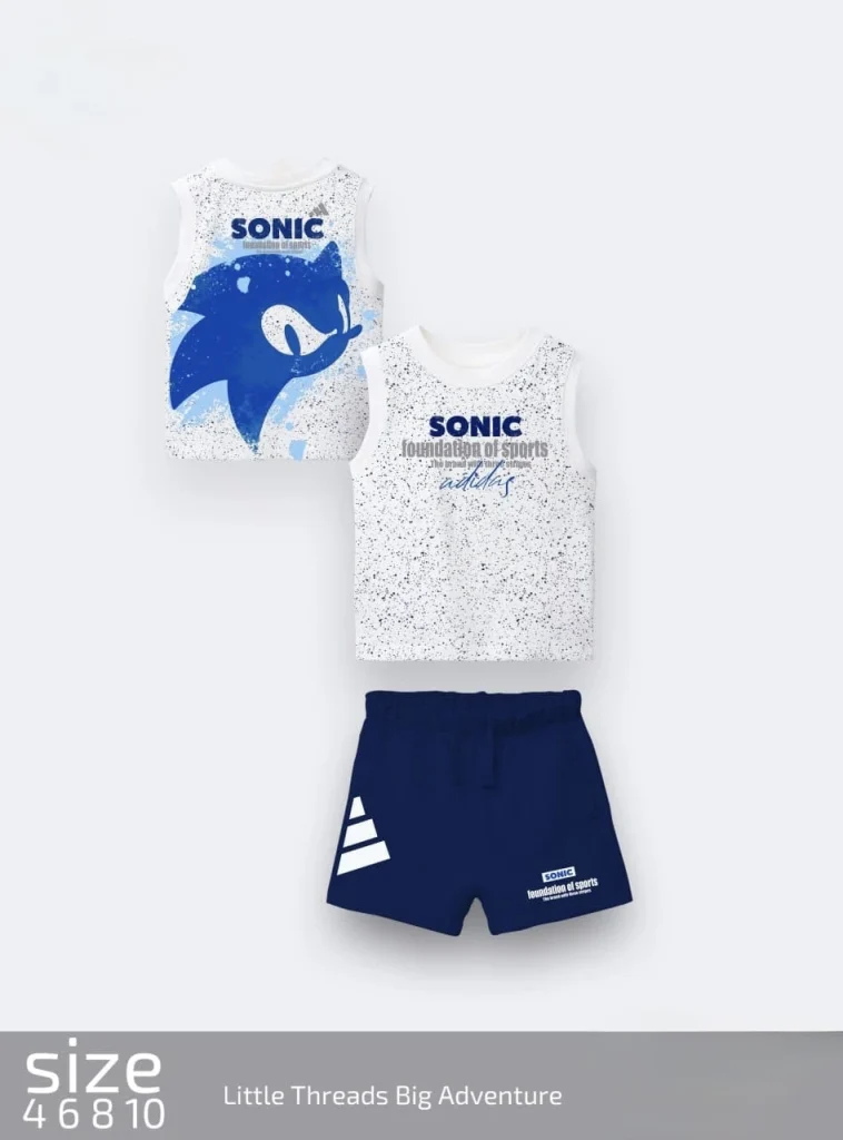 طقم أطفال قطني صيفي مريح وعصري