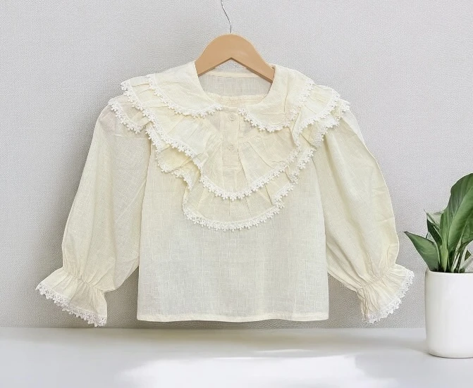 بلوزة بنات طويلة الأكمام