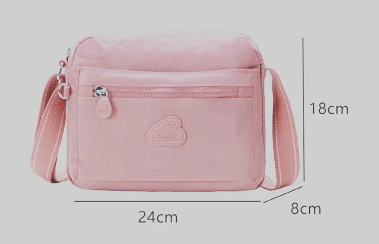 شنطة كروس صغيرة وعمليه بلون وردي انيق