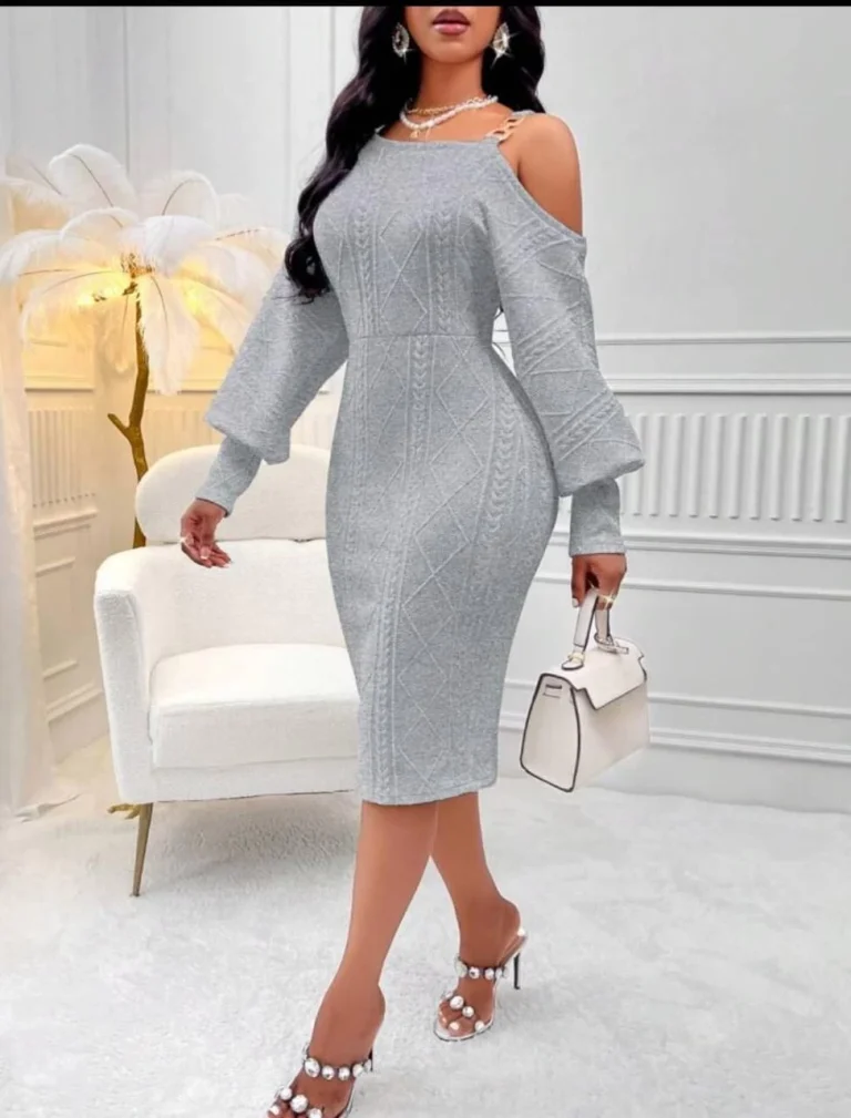 فستان انيق بكتف واحد