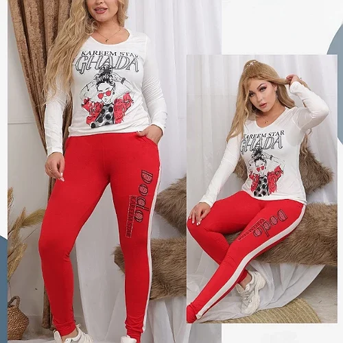 طقم بيجاما نسائي من القطن