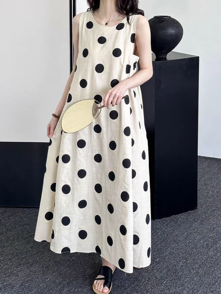 فستان نسائي ميد بدون اكمام