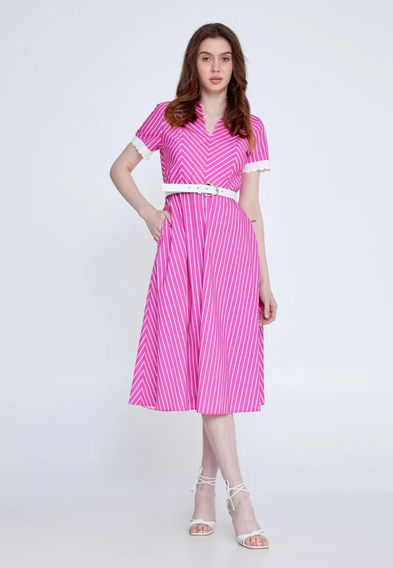 فستان ميدي بحزام