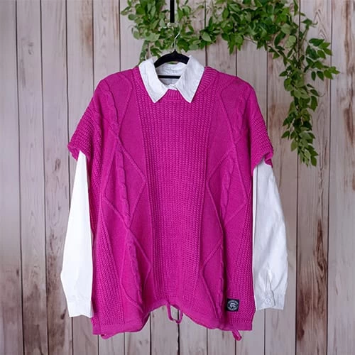 قميص مع سترة محبوكه