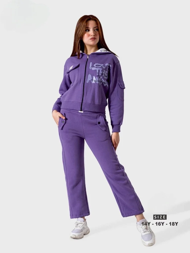 طقم بنات  شتوي انيق للسن المحير