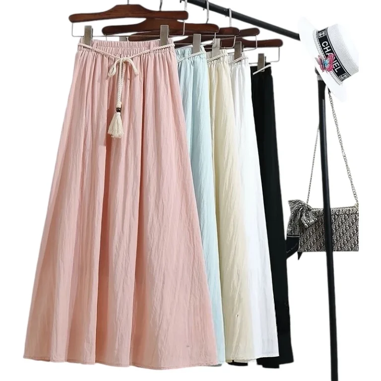 تنورة واسعة بربطه