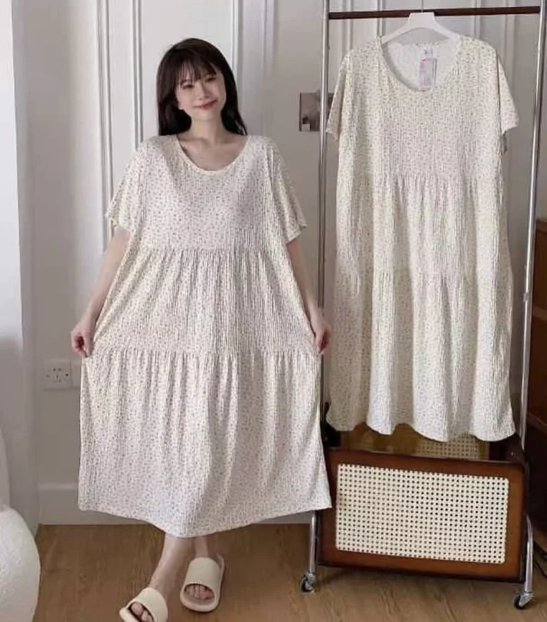 فستان للمنزل بتصميم بسيط ومريح