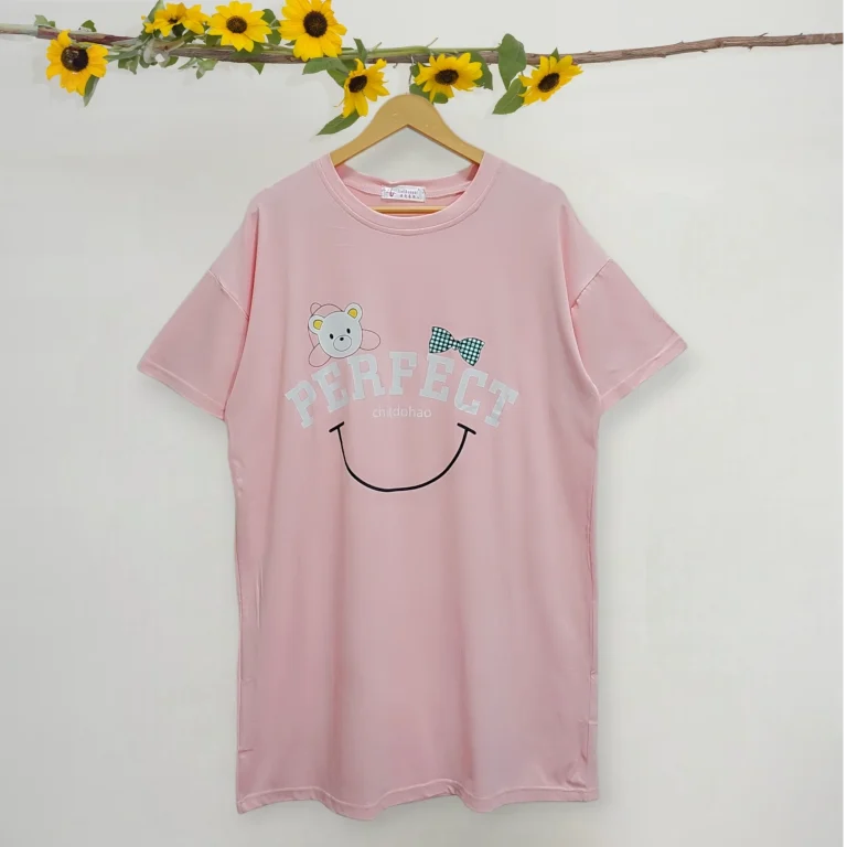 قميص منزلي قصير برسوم كرتونيه