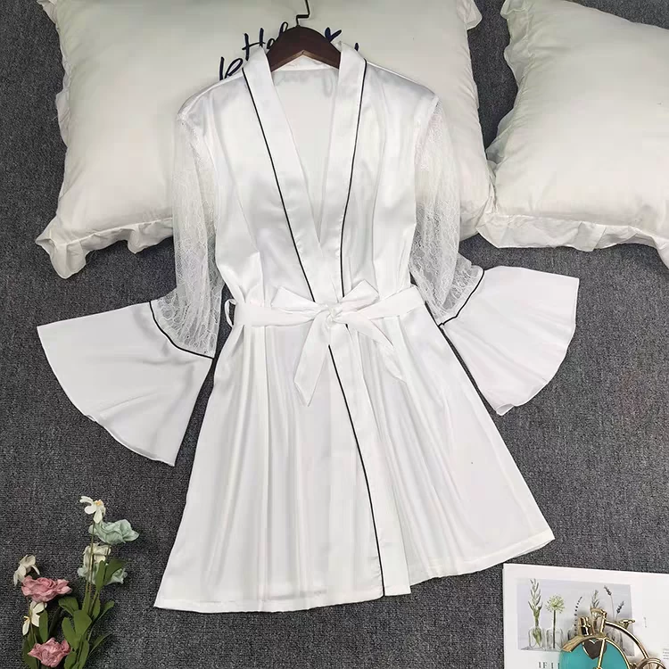 روب نوم دانتيل بحزام