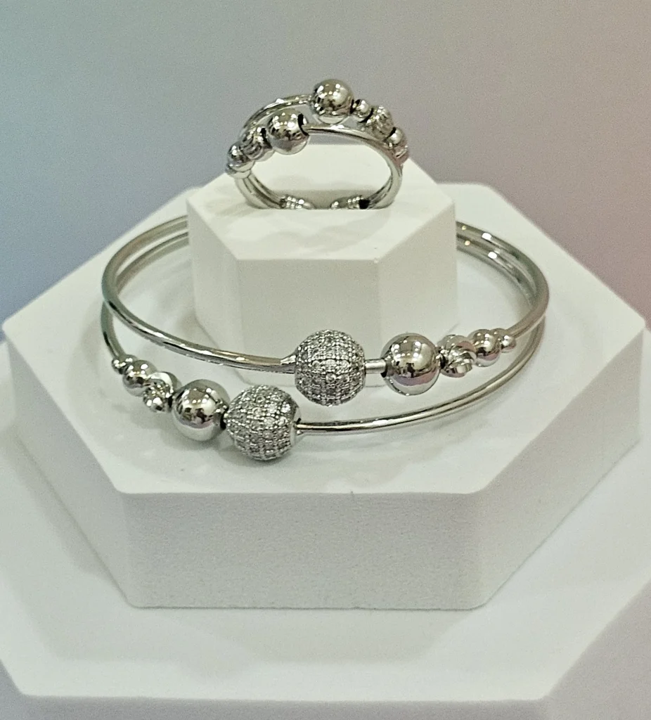 طقم خاتم واسواره فضي