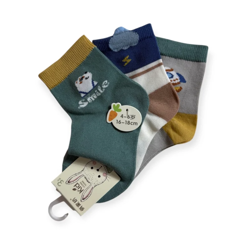جوارب اطفال قطنية 3 ازواج