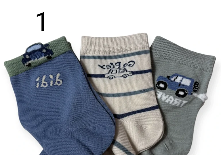 طقم جوارب قطنية للاطفال 3قطع