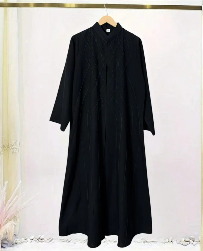 عباية كويتية فاخرة بنصف كلوش مع طرحة