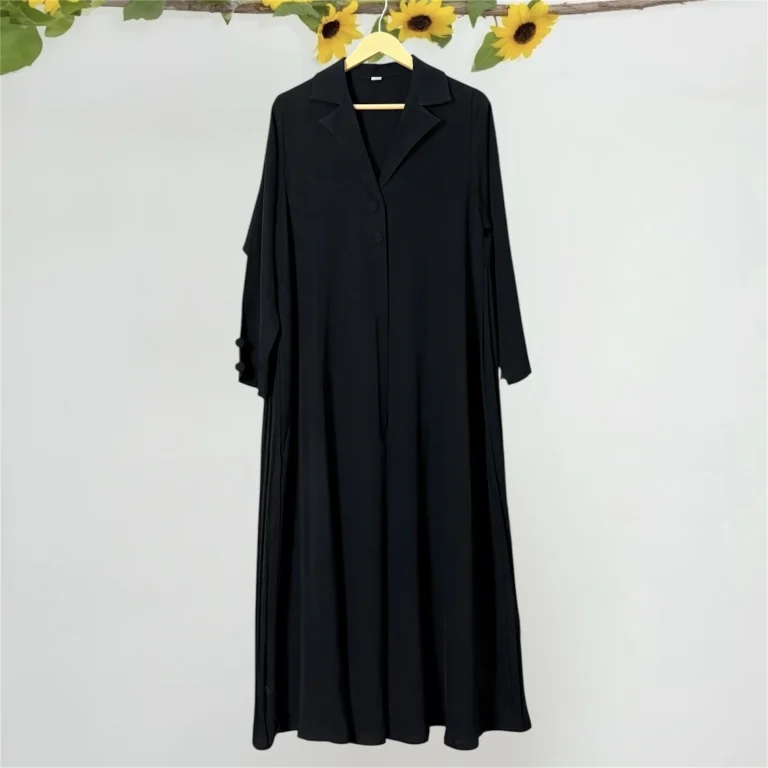 عباية كويتية بخامة إنترنت فاخرة مع طرحة ساده