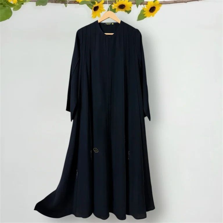 عباية كويتية نصف كلوش مع طرحة ساده