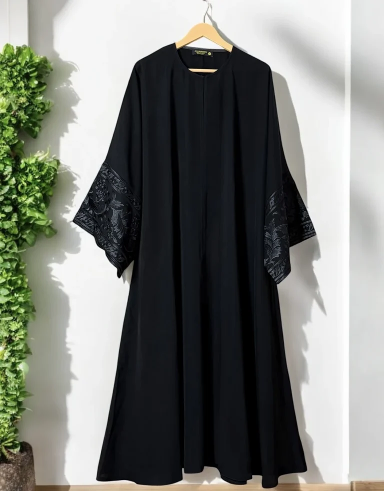 عباية كويتية فاخرة بقماش الإنترنت مع طرحة