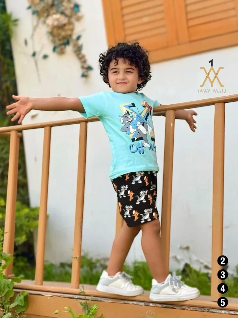 “بجامة ولادي بطبعة توم وجيري – قطن 100%