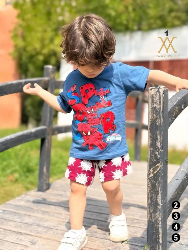 بجامة ولادي قطن 100% بطبعة سبايدرمان”