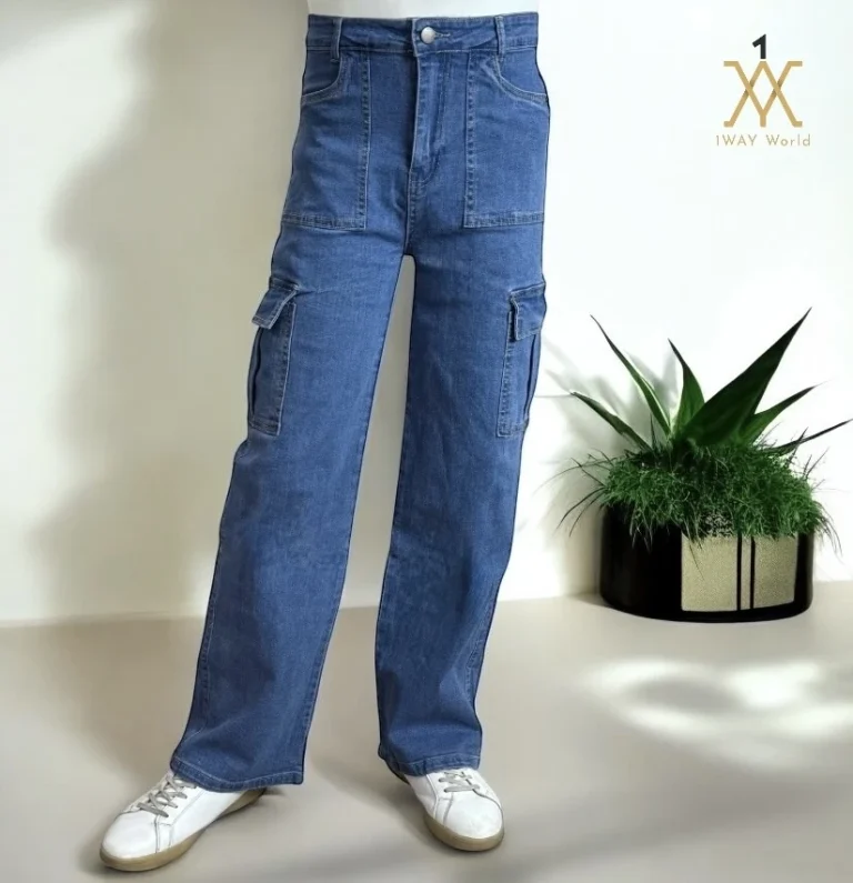 جينز نسائي بقصه مستقيمه بعده الوان