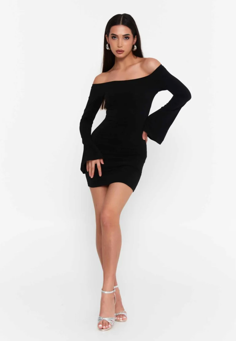 فستان تركي أسود أنيق وجذاب