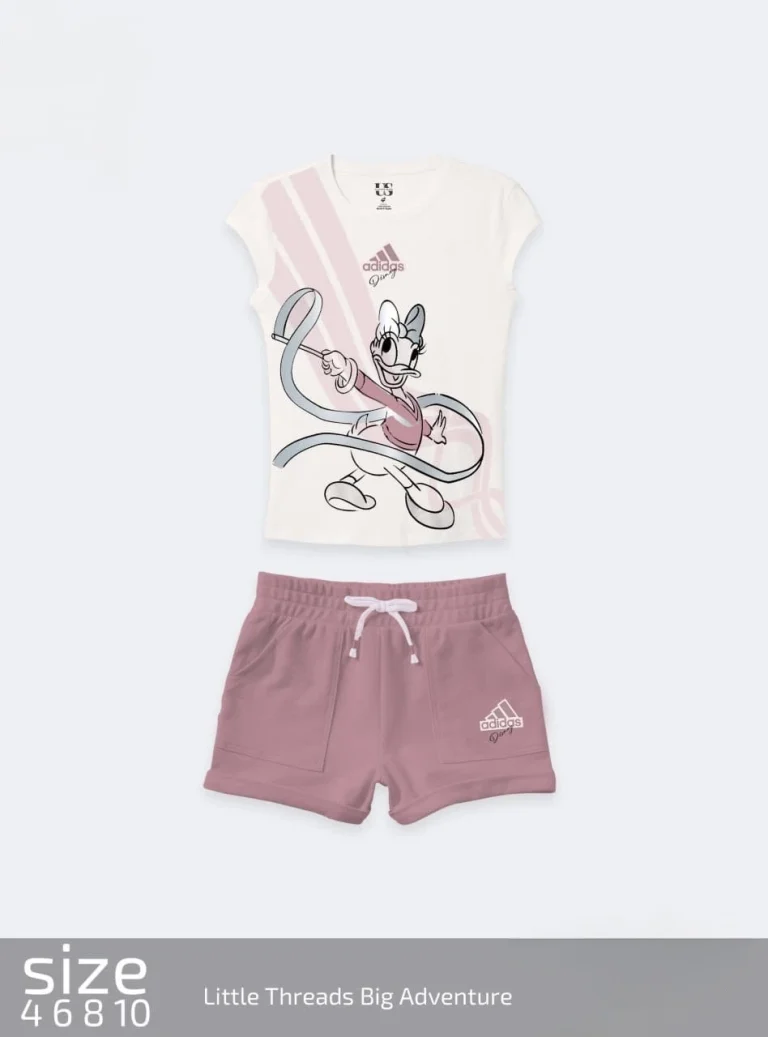 بيجاما بناتي بطبعات مزدوجة – راحة وأناقة بتصميم عصري