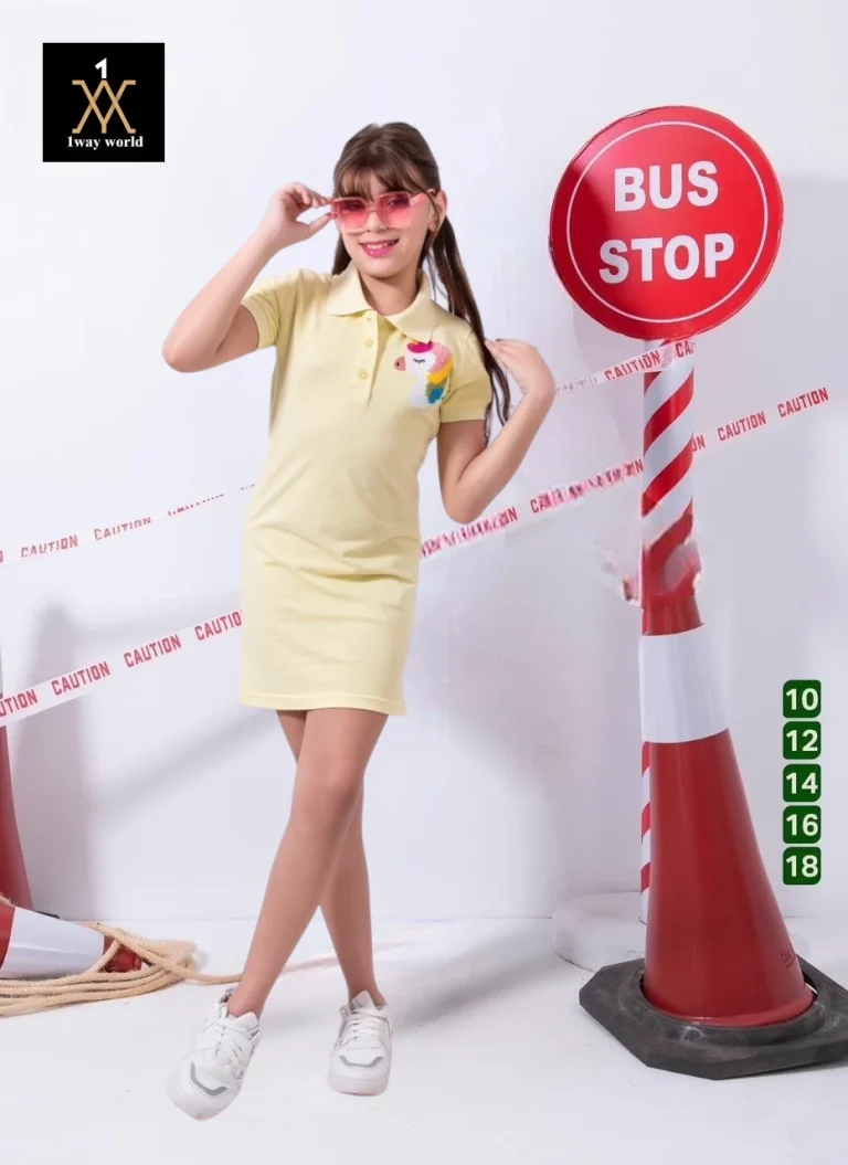 فستان بولو قطني للأطفال