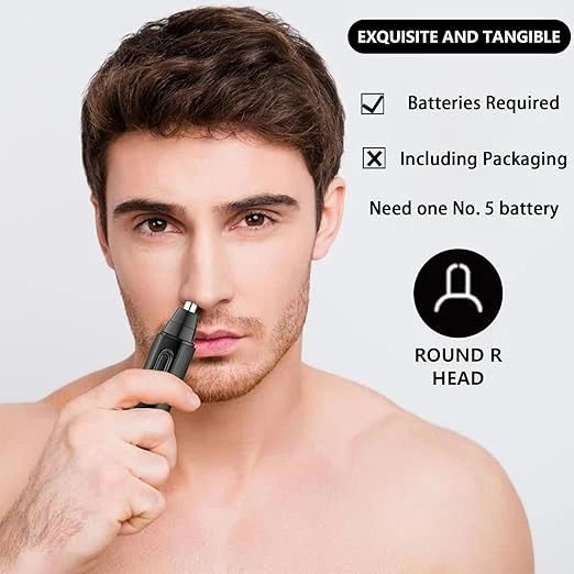 اداة تشذيب شعر الانف والاذن، شفرة دوارة كهربائية، ملاقط شخصية مقاومة للماء، اداة