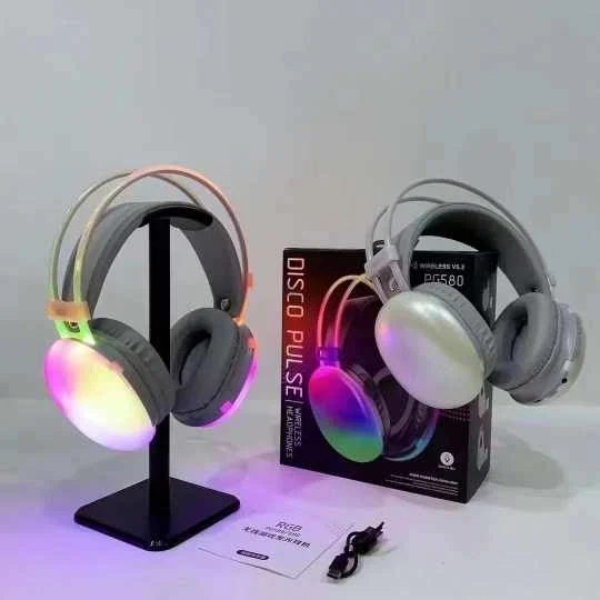سماعات رأس لاسلكيه بألوان rgb متعددة