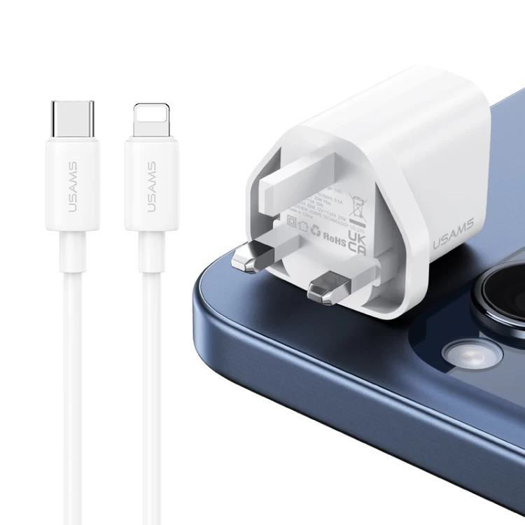 شاحن ايفون يدعم الشحن السريع بقوة 20 وات  iPhone/ Type-C